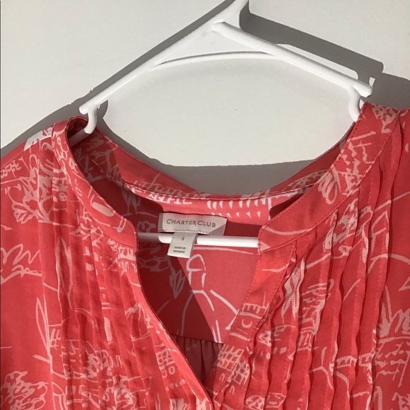 Charter Club ruffled sleeve Top, size S. - Picture 5 of 7